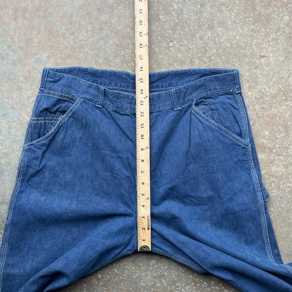 Vintage Hercules Vat Dyed Union Made Denim Carpenter Pants Blue Sears 36x27 - Picture 9 of 12